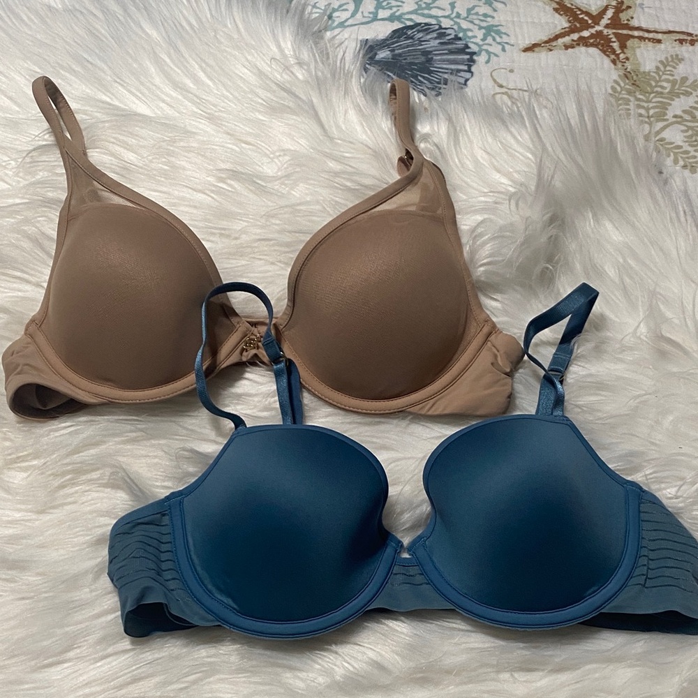 ThirdLove Nude and Teal T-Shirt Bras - Smooth Molded Cups